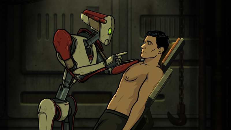 Illustration for article titled Love is in the air as Archer teabags his way to glory—in space!